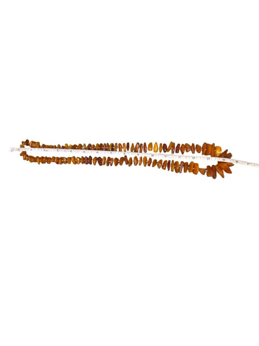 Chunky Butterscotch Amber Bead Necklace 30" Long Strand Natural Polished 82.3g - Picture 11 of 11